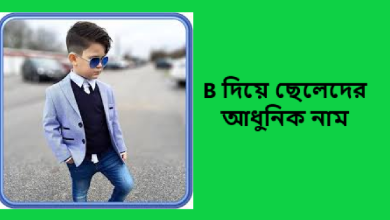 B দিয়ে ছেলেদের আধুনিক নাম